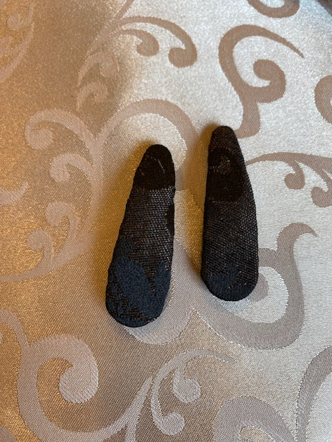 Barettes en jacquard noir