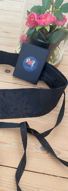 Ceinture obi ajustable jacquard