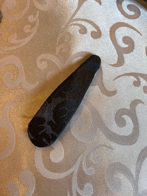 Barettes en jacquard noir